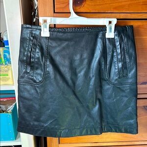 Black Leather Mini Skirt